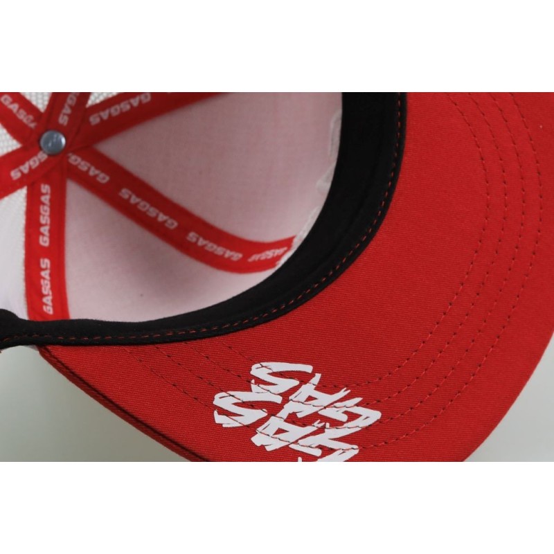Casquette enfant GASGAS Trucker avec visiere plate rouge/blanc