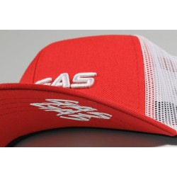 Casquette enfant GASGAS Trucker avec visiere plate rouge/blanc