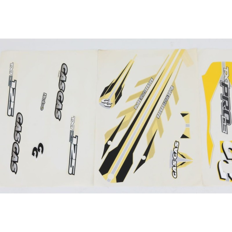 Kit autocollant GASGAS 2003 125 jaune complet