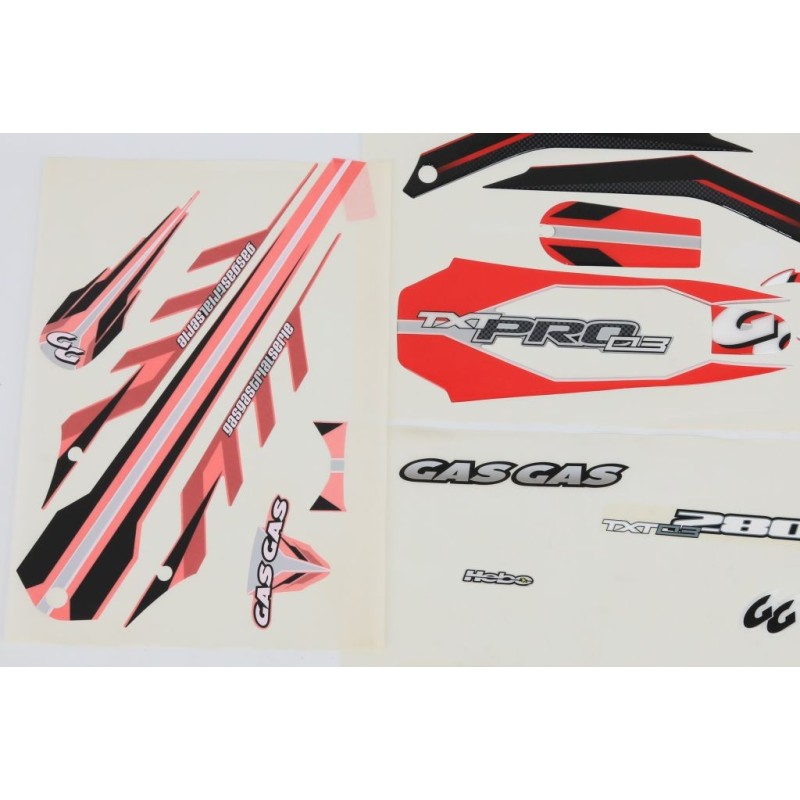 Kit autocollant GASGAS 2003 280 rouge complet