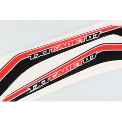 Autocollant selle GASGAS 2007 Cadet lateral rouge la paire