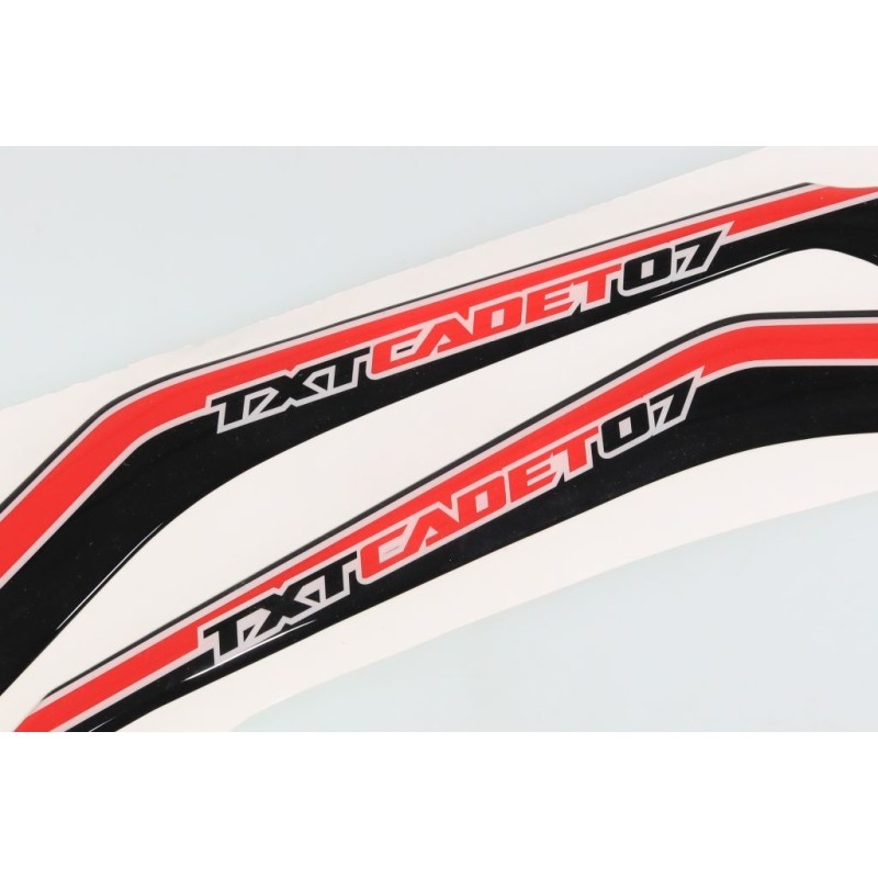 Autocollant selle GASGAS 2007 Cadet lateral rouge la paire