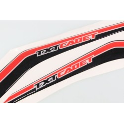 Autocollant selle GASGAS Cadet lateral rouge la paire