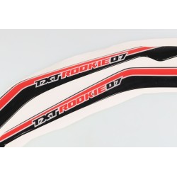 Autocollant selle GASGAS 2007 Rookie lateral rouge la paire