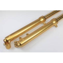 Fourche complete TECH acier couleur or 39mm fourreau or