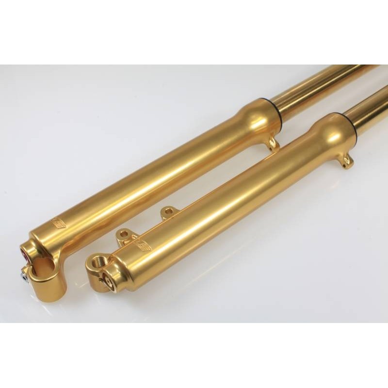 Fourche complete TECH acier couleur or 39mm fourreau or