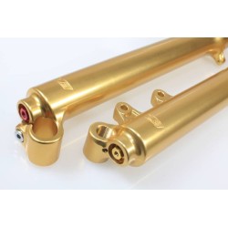 Fourche complete TECH acier couleur or 39mm fourreau or