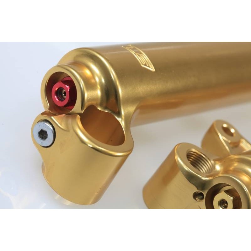Fourche complete TECH acier couleur or 39mm fourreau or