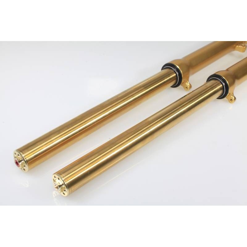 Fourche complete TECH acier couleur or 39mm fourreau or