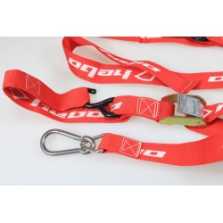 Sangles à boucle HEBO rouge 40mm la paire