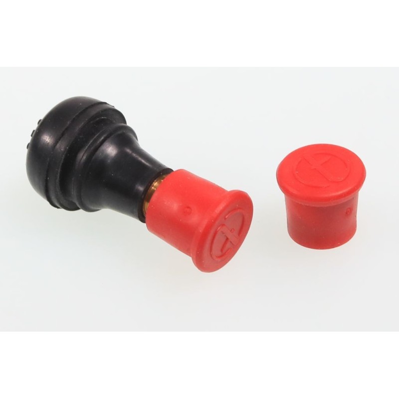 Bouchon valve TF silicone rouge la paire