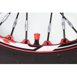 Bouchon valve TF silicone rouge la paire