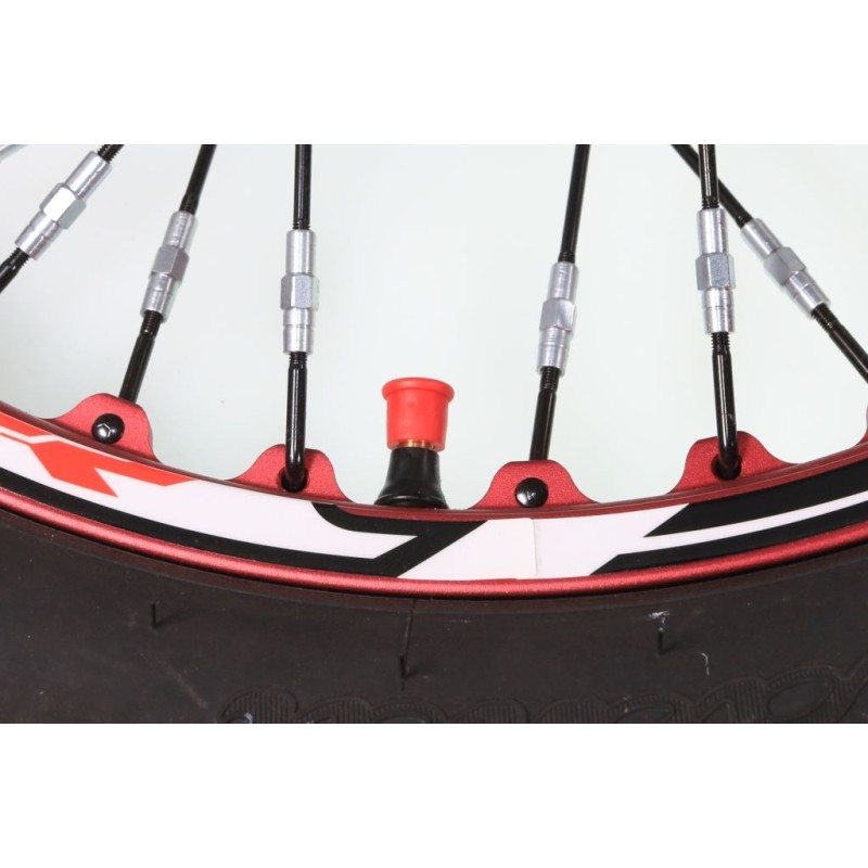 Bouchon valve TF silicone rouge la paire