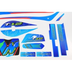 Kit autocollant MECATECNO 2019 T12 complet bleu