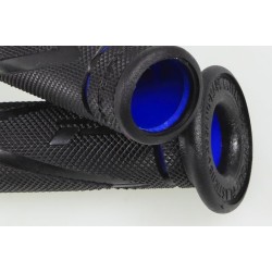 Revetement medium PRO GRIP ouvert au bout noir/bleu