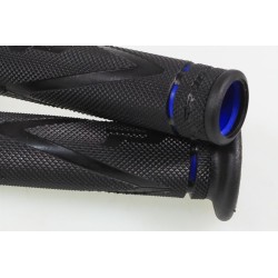 Revetement medium PRO GRIP ouvert au bout noir/bleu