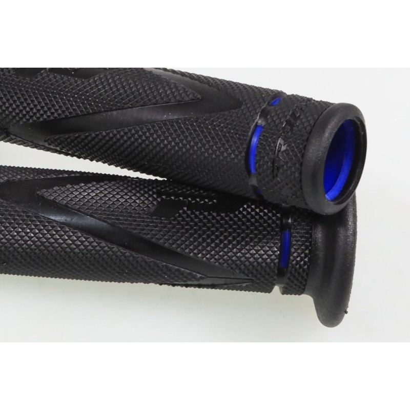 Revetement medium PRO GRIP ouvert au bout noir/bleu