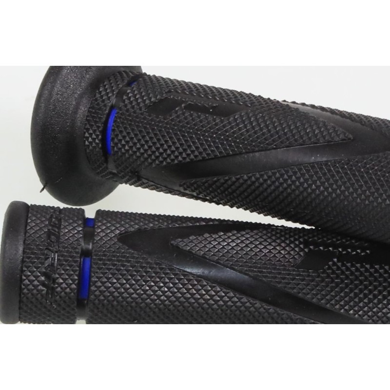 Revetement medium PRO GRIP ouvert au bout noir/bleu