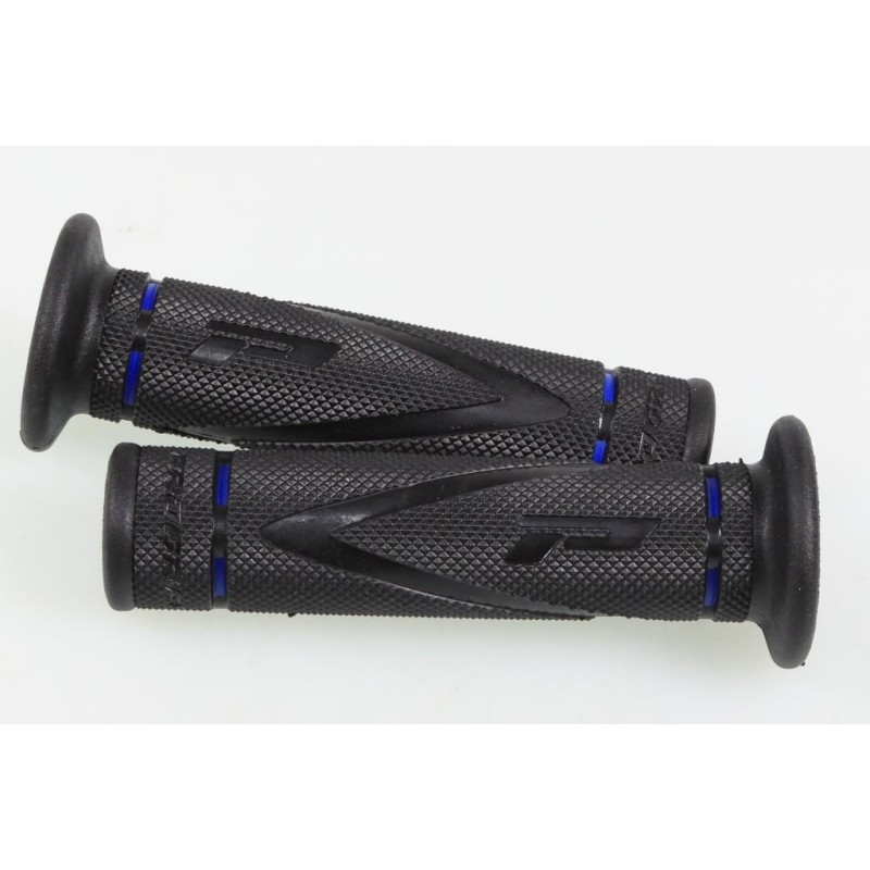 Revetement medium PRO GRIP ouvert au bout noir/bleu