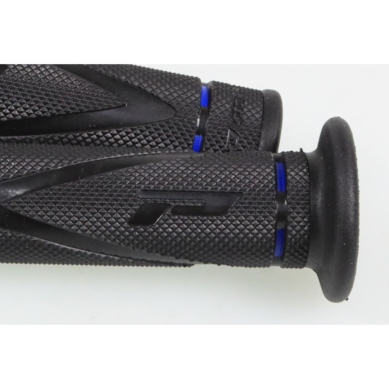 Revetement medium PRO GRIP ouvert au bout noir/bleu