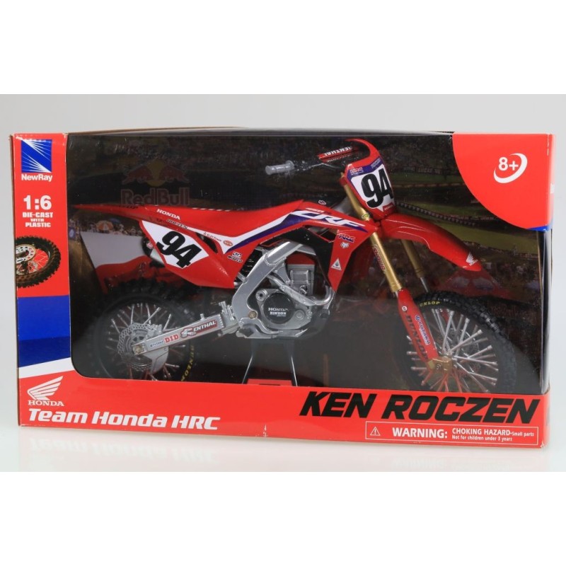 Miniature moto HONDA HRC CRF 450 R N°94 Ken Roczen 1/6e