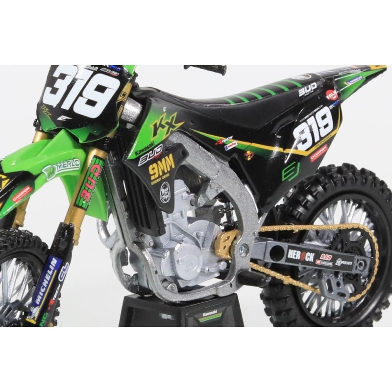 Miniature moto KAWASAKI KX450F N°319 Q.PRUGNIERES 1/12e