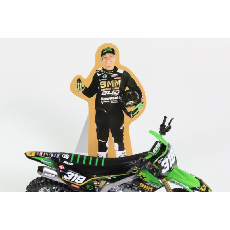 Miniature moto KAWASAKI KX450F N°319 Q.PRUGNIERES 1/12e