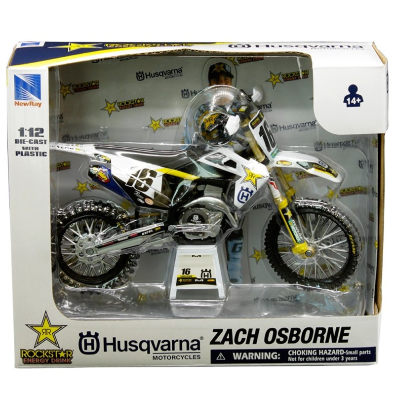 Miniature moto HUSQVARNA Factory FC450 N°16 Z.OSBORNE 1/12e