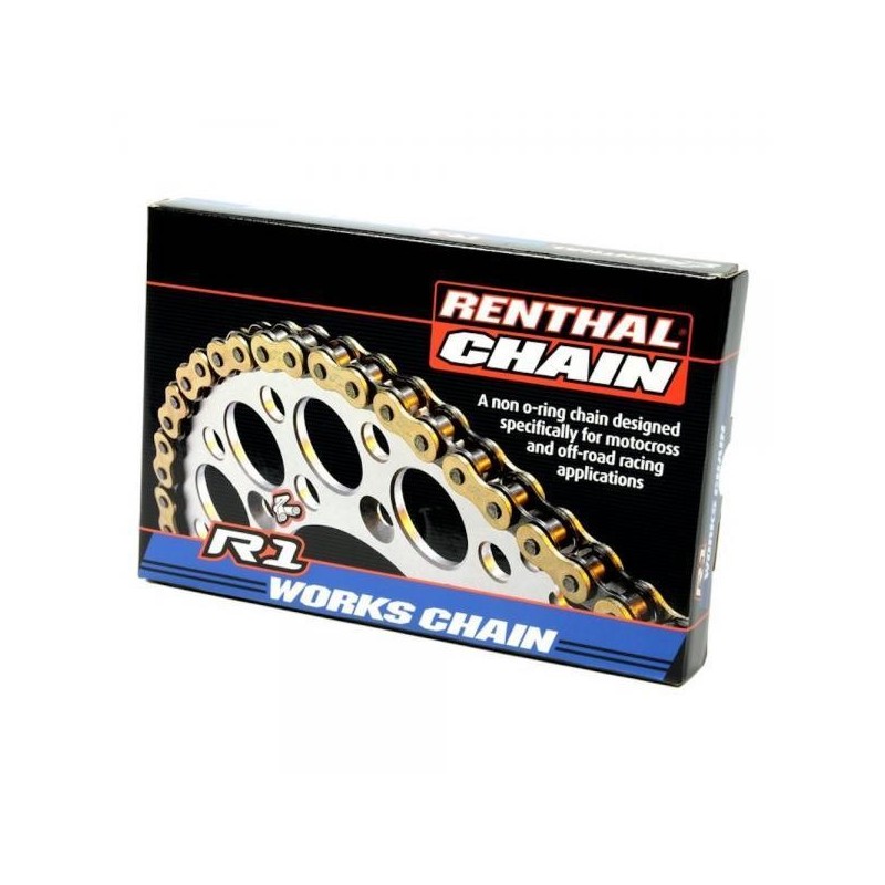 Chaine 520 RENTHAL R1 Works 106 maillons or
