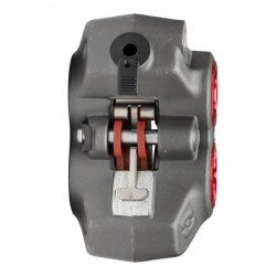 Etrier frein AV BRAKTEC 4 pistons noir/rouge