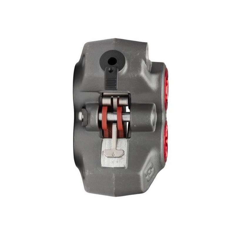Etrier frein AV BRAKTEC 4 pistons noir/rouge