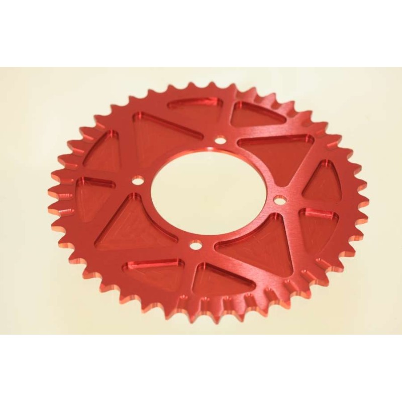 Couronne 4 trous fermée JITSIE rouge 43 à 44 dents