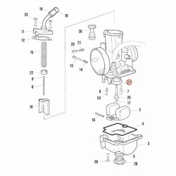 Prolongateur puit d'aiguille carburateur KEIHIN PWK28 JITSIE adaptable