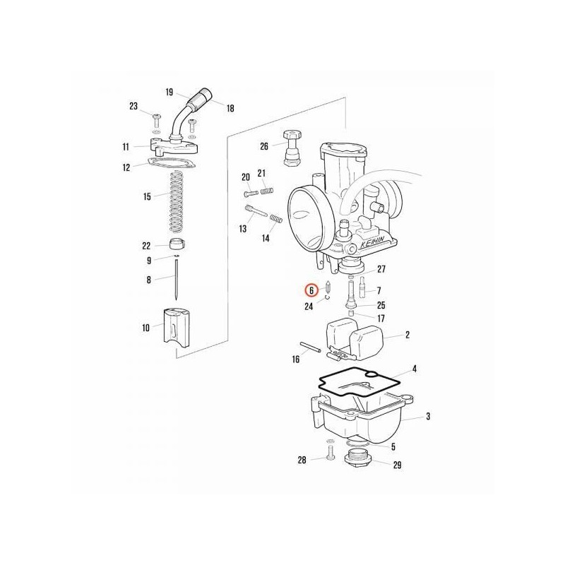 Pointeau carburateur KEIHIN PWK28 JITSIE adaptable