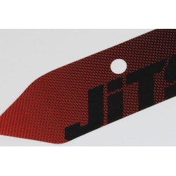 Autocollant protection silencieux JITSIE BETA 2015-2023 noir/rouge