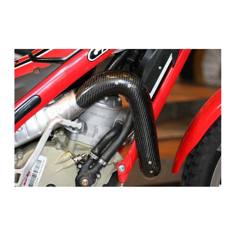 Protection coude echappement carbone JITSIE GASGAS version longue