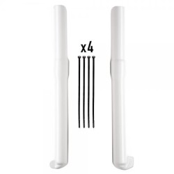 Protection fourche plastique JITSIE longue Type Marzocchi blanche