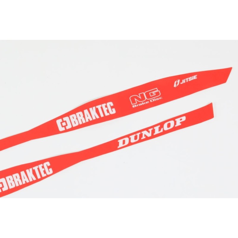 Autocollant bras oscillant GASGAS JITSIE 2019-2023 rouge/blanc Dunlop