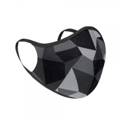 Masque covid enfant JITSIE Polygon noir/gris