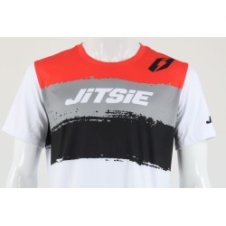 Maillot technique JITSIE C3 Jersey Sparkle blanc/rouge