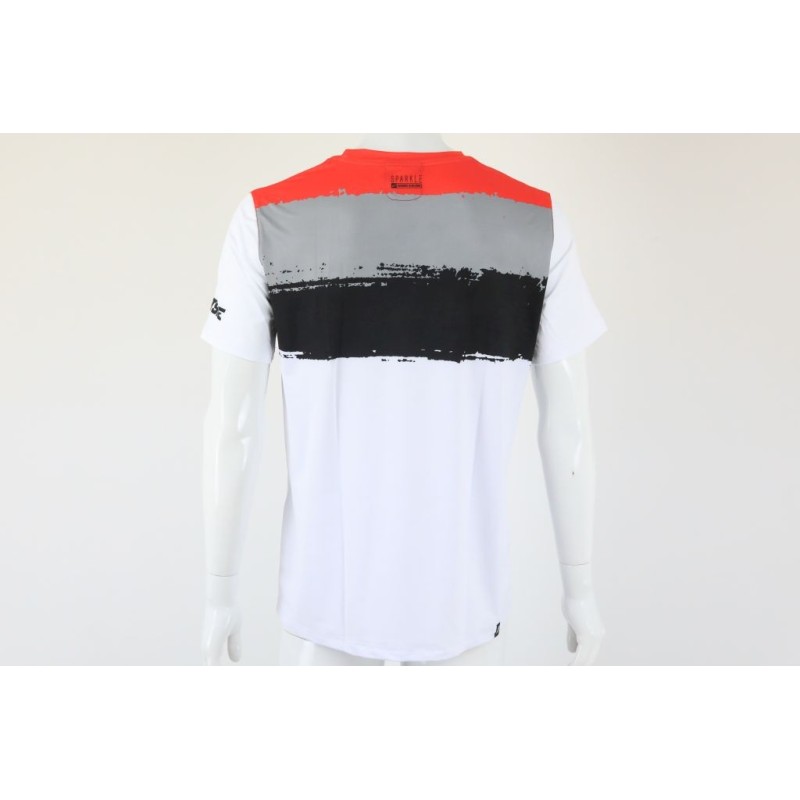 Maillot technique JITSIE C3 Jersey Sparkle blanc/rouge