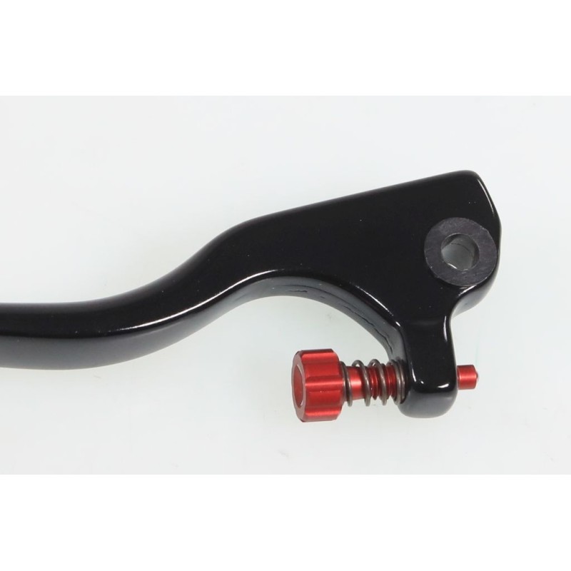 Levier embrayage long type AJP droit JITSIE adaptable noir vis reglage rouge