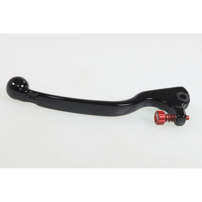Levier embrayage long type AJP droit JITSIE adaptable noir vis reglage rouge