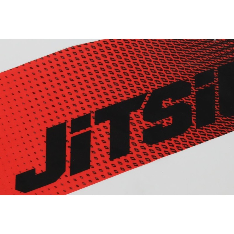 Autocollant protection silencieux JITSIE TRS noir/rouge