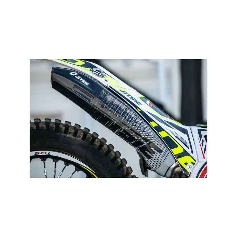 Autocollant protection silencieux JITSIE TRS noir/gris