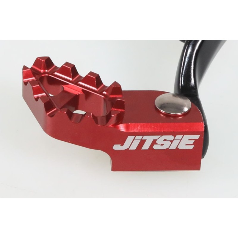 Pédale frein arrière TRS JITSIE Race adaptable noir embout rouge 