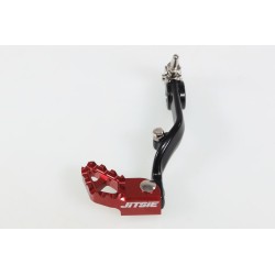Pédale frein arrière TRS JITSIE Race adaptable noir embout rouge 