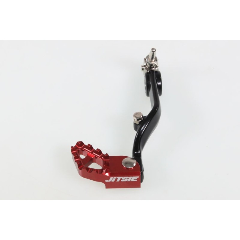 Pédale frein arrière TRS JITSIE Race adaptable noir embout rouge 