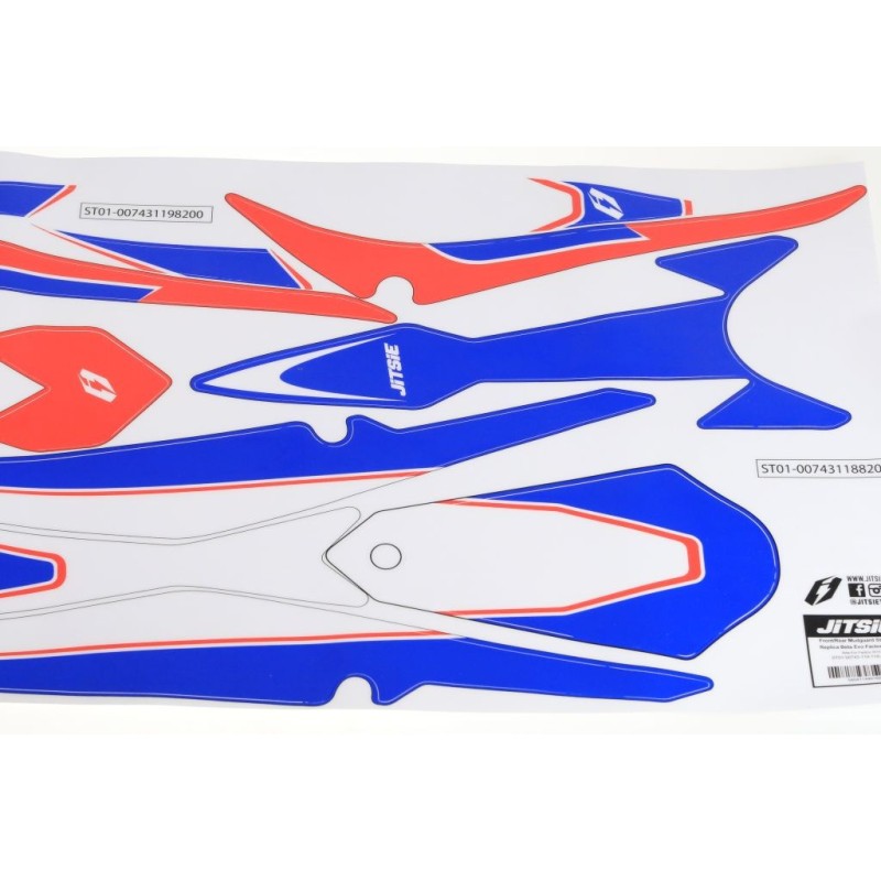 Autocollant garde boue AV/AR JITSIE BETA 2019 evo factory