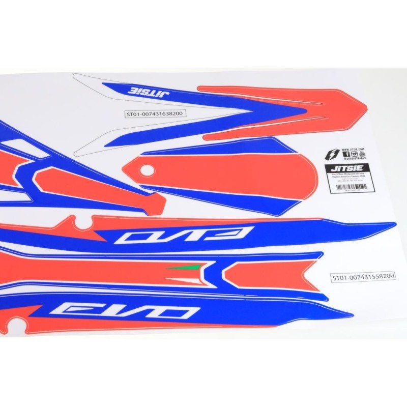 Autocollant garde boue AV/AR JITSIE BETA 2020 evo factory